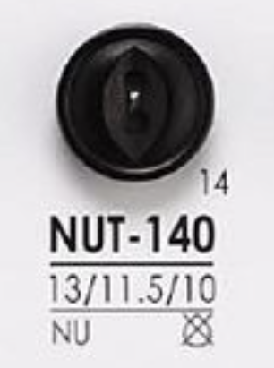 NUT140 Button With 2 Front Holes Made Of Nut IRIS