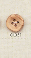 OL351 Natural Material Wood 4-hole Button DAIYA BUTTON