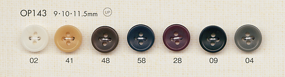 OP143 Simple Calm Color 4 Holes Polyester Button DAIYA BUTTON