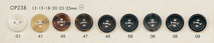 OP238 Buffalo-like Matte 4-hole Polyester Button DAIYA BUTTON