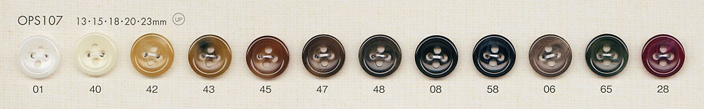 OPS107 Elegant Luxury Buffalo-like 4-hole Polyester Button DAIYA BUTTON