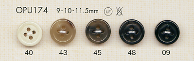 OPU174 [Discontinued] 4-hole Polyester Button For Shirts And Blouses DAIYA BUTTON(DAIYA BUTTON)