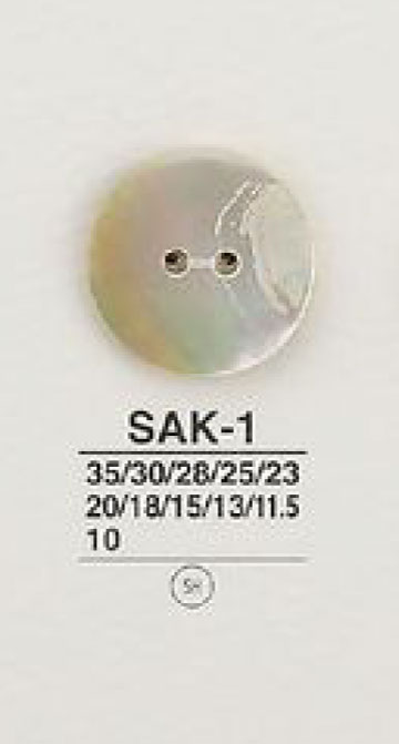 SAK1 Natural Material 2 Shell Shell Shell Button IRIS