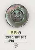 SB9 Mother Of Pearl Shell Lipped Shell Button With 4 Holes On The Front IRIS