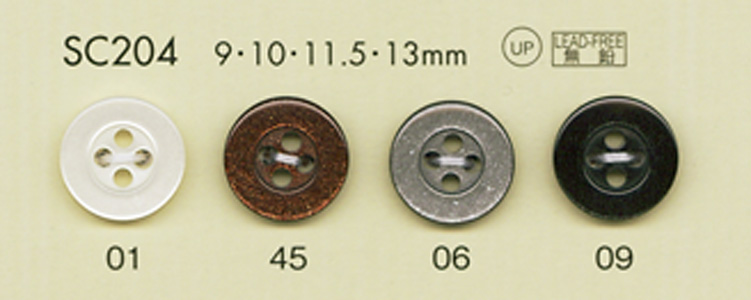 SC204 DAIYA BUTTONS Impact Resistant HYPER DURABLE "" Series Shell-like Polyester Button "" DAIYA BUTTON