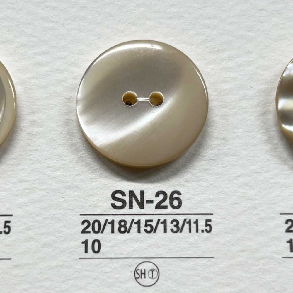 SN26 Natural Material Made Of Takase Shell 2 Holes Glossy Button IRIS
