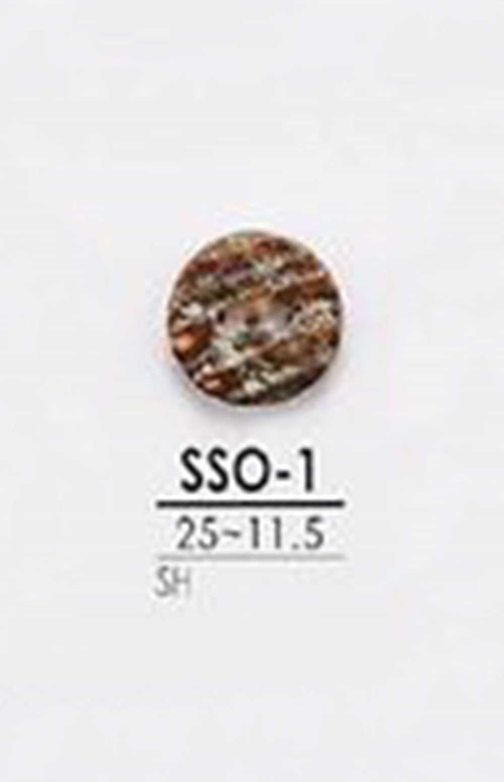 SSO1 2-hole Glossy Shell Button IRIS