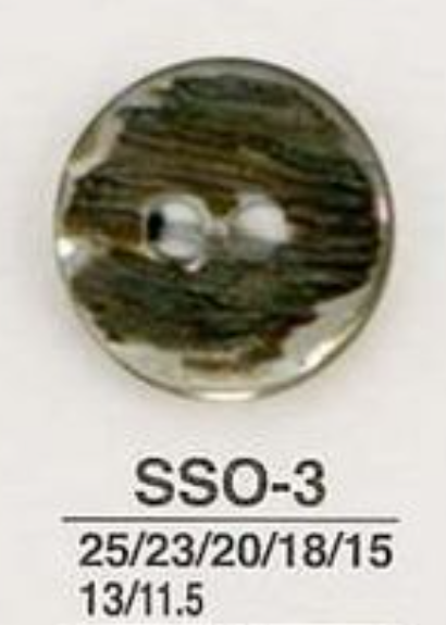 SSO3 Natural Material Shell 2 Holes Glossy Button IRIS