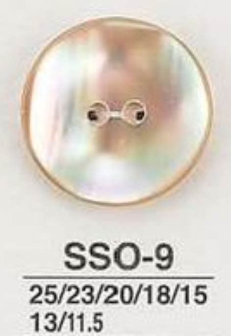SSO9 Natural Material Shell 2 Holes Glossy Button IRIS