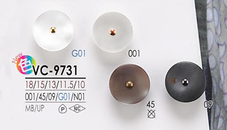 VC9731 Shell-like Pin Curl Button For Dyeing IRIS