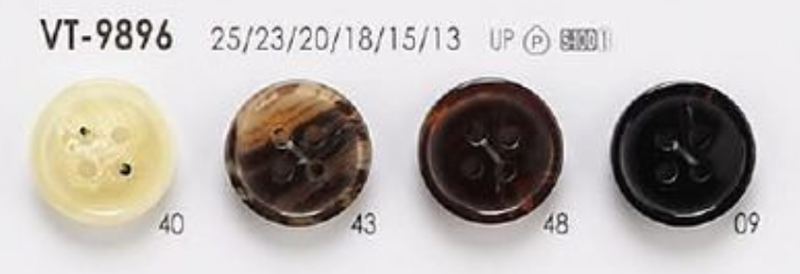 VT9896 Buffalo-like 4-hole Polyester Button IRIS