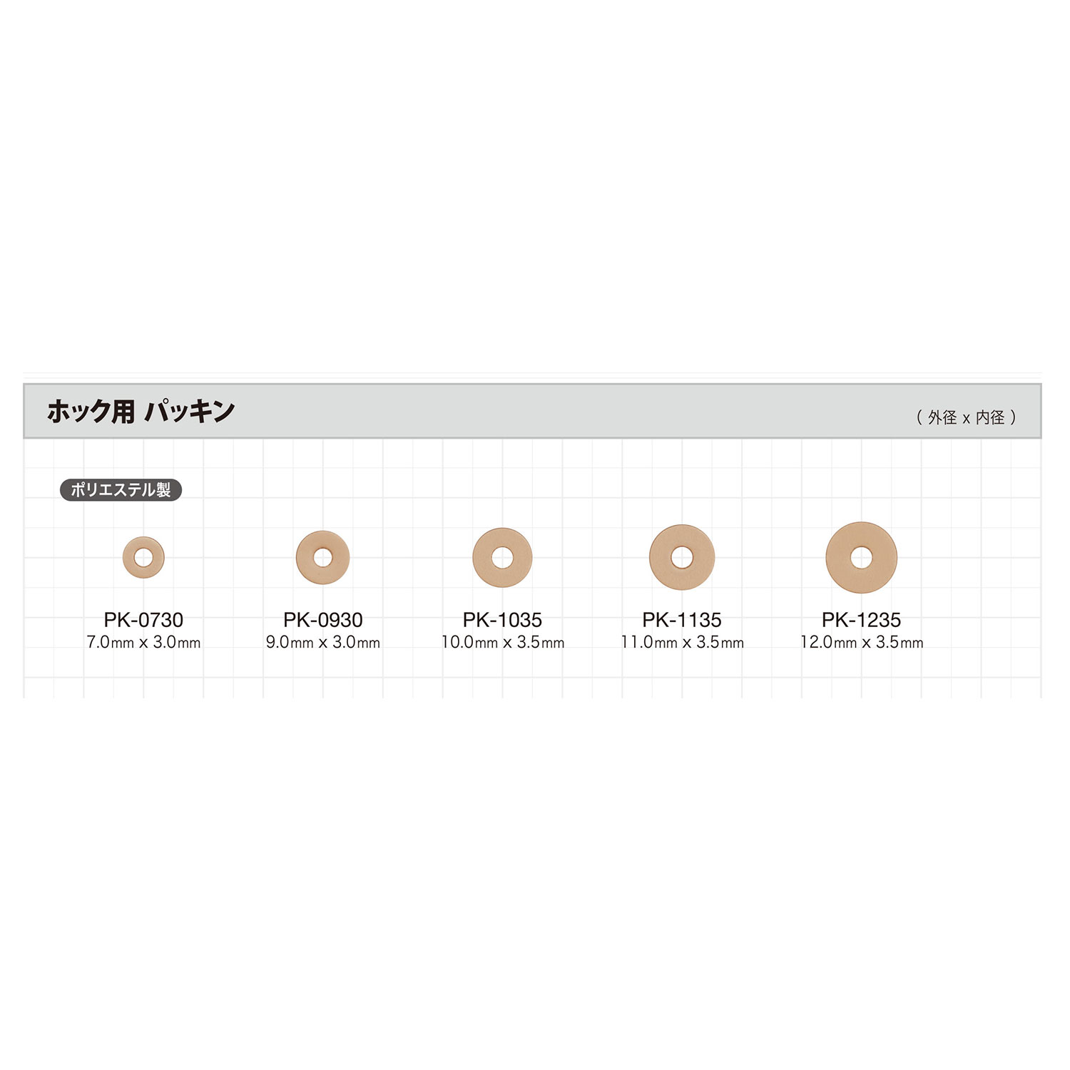 パッキン Button Seal Made Of Polyester (Non-formalin)[Press Fastener/ Eyelet Washer] Morito