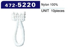472-5220 Button Loop Woolly Nylon Type Large (10 Pieces)[Button Loop Frog Button] DARIN