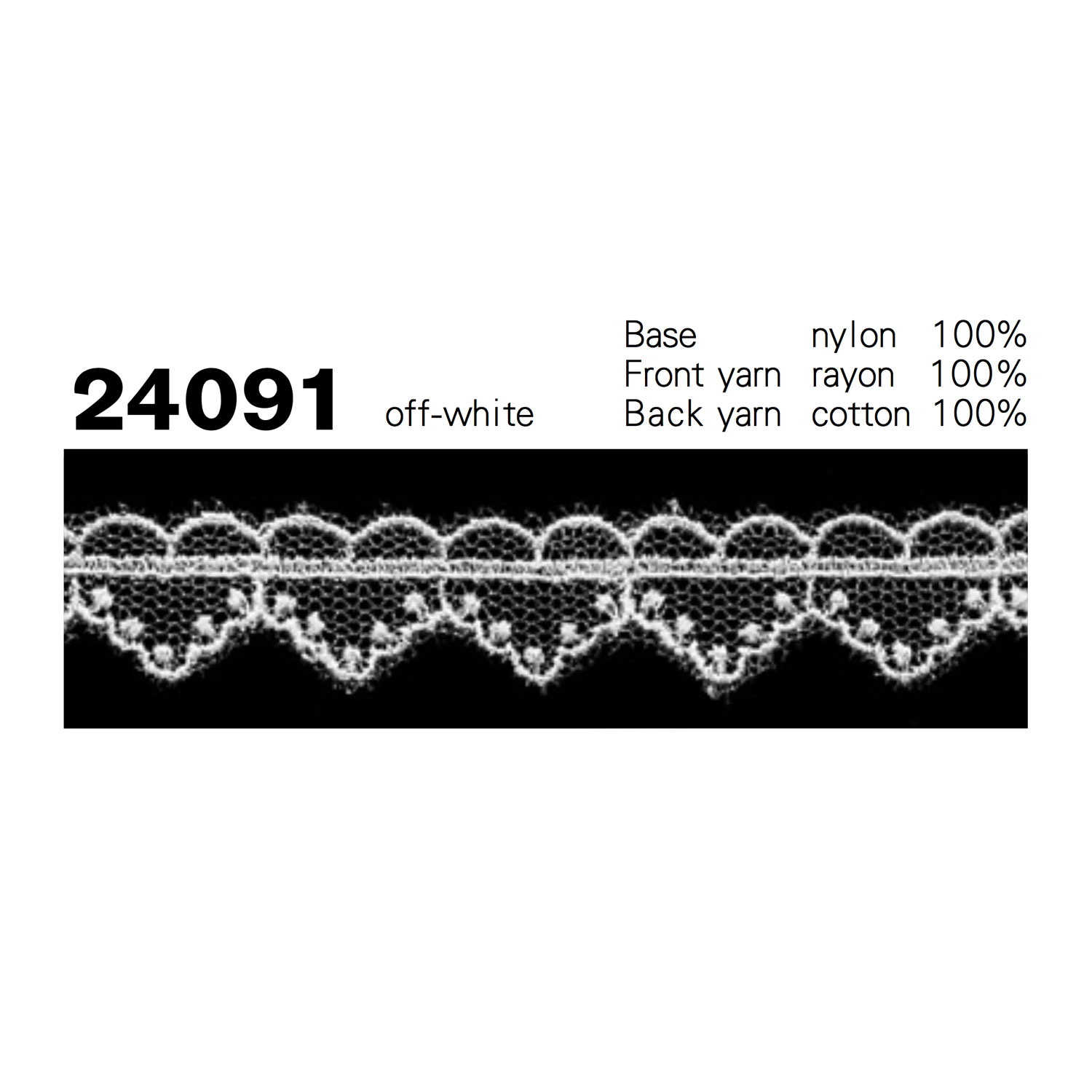 24091 Narrow Tulle Lace Kyowa Lace