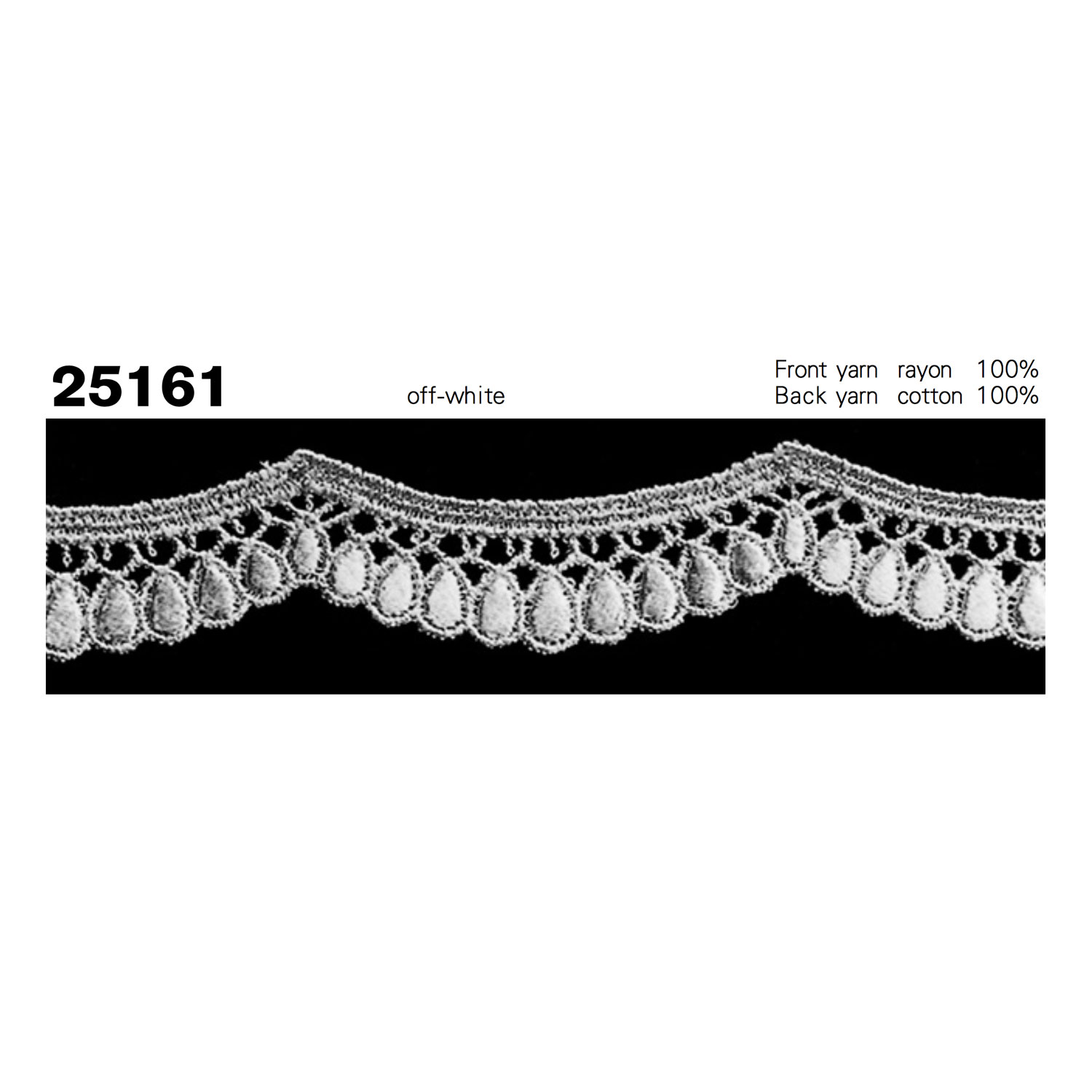 25161 Narrow Width Chemical Lace Kyowa Lace