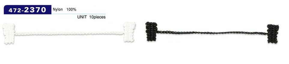 472-2370 Button Loop Lining Stop Chain Cord Type Overall Length 85mm (10 Pieces)[Button Loop Frog Button] DARIN