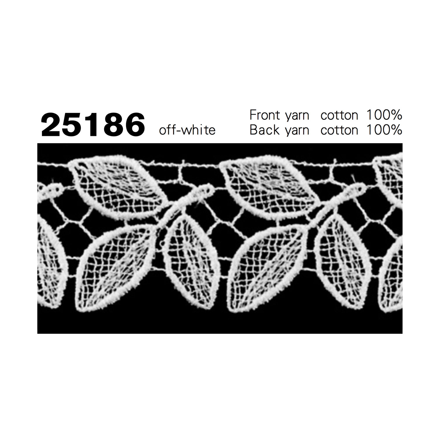 25186 Narrow Width Chemical Lace Kyowa Lace