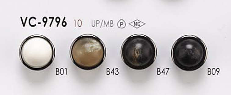 VC9796 Shell-style Cap And Close Post Button For Dyeing IRIS