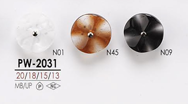 PW2031 Shell-like Pin Curl Button For Dyeing IRIS