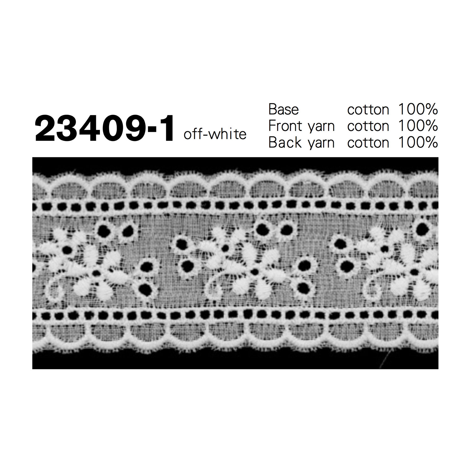 23409-1 Cotton Fine Lace Kyowa Lace