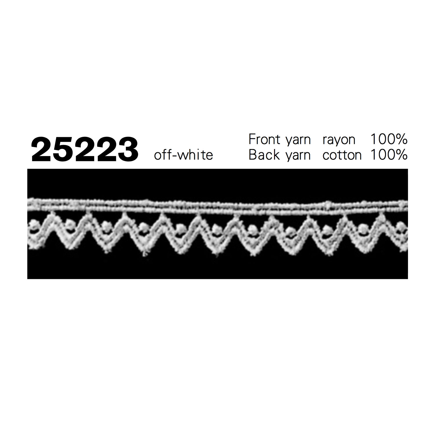 25223 Narrow Width Chemical Lace Kyowa Lace