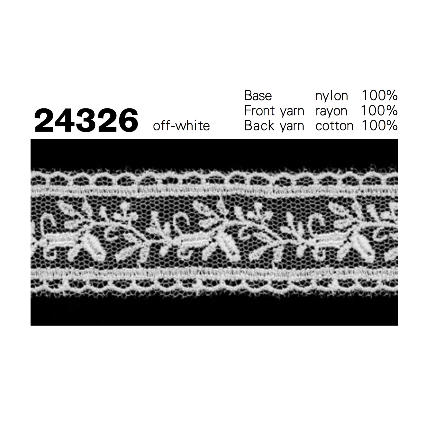 24326 Narrow Tulle Lace Kyowa Lace