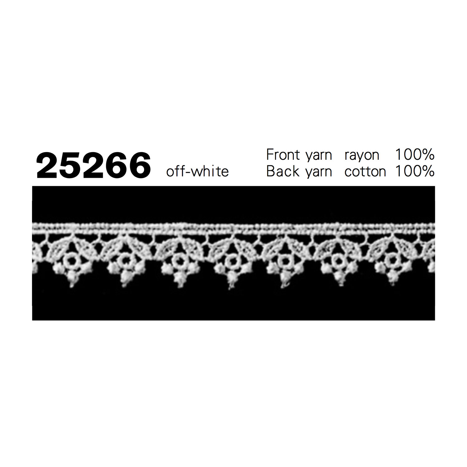 25266 Narrow Width Chemical Lace Kyowa Lace