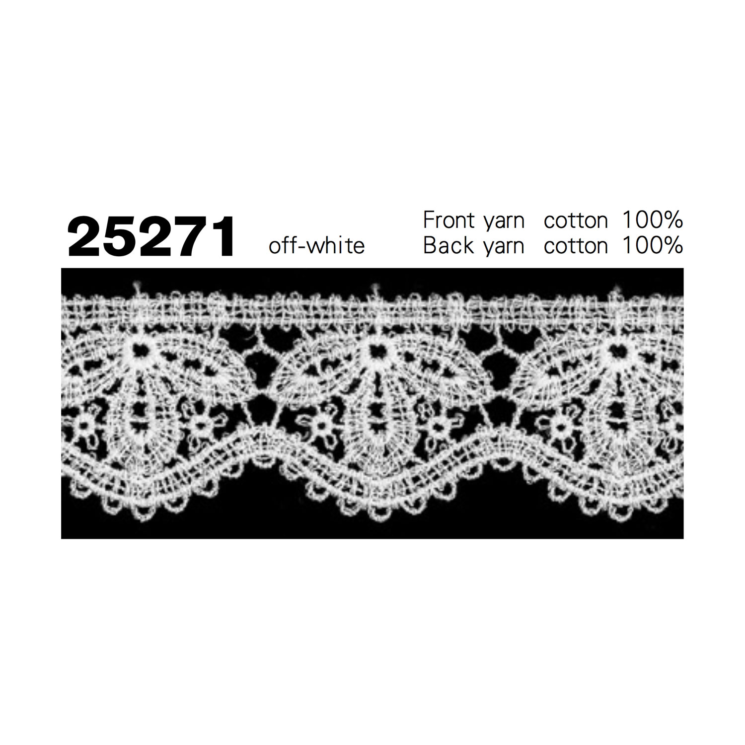 25271 Narrow Width Chemical Lace Kyowa Lace