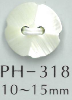 PH318 2-hole Chamfered Shell Button Sakamoto Saji Shoten