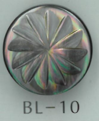 BL-10 Shell Button With Flower Pattern Metal Feet Sakamoto Saji Shoten