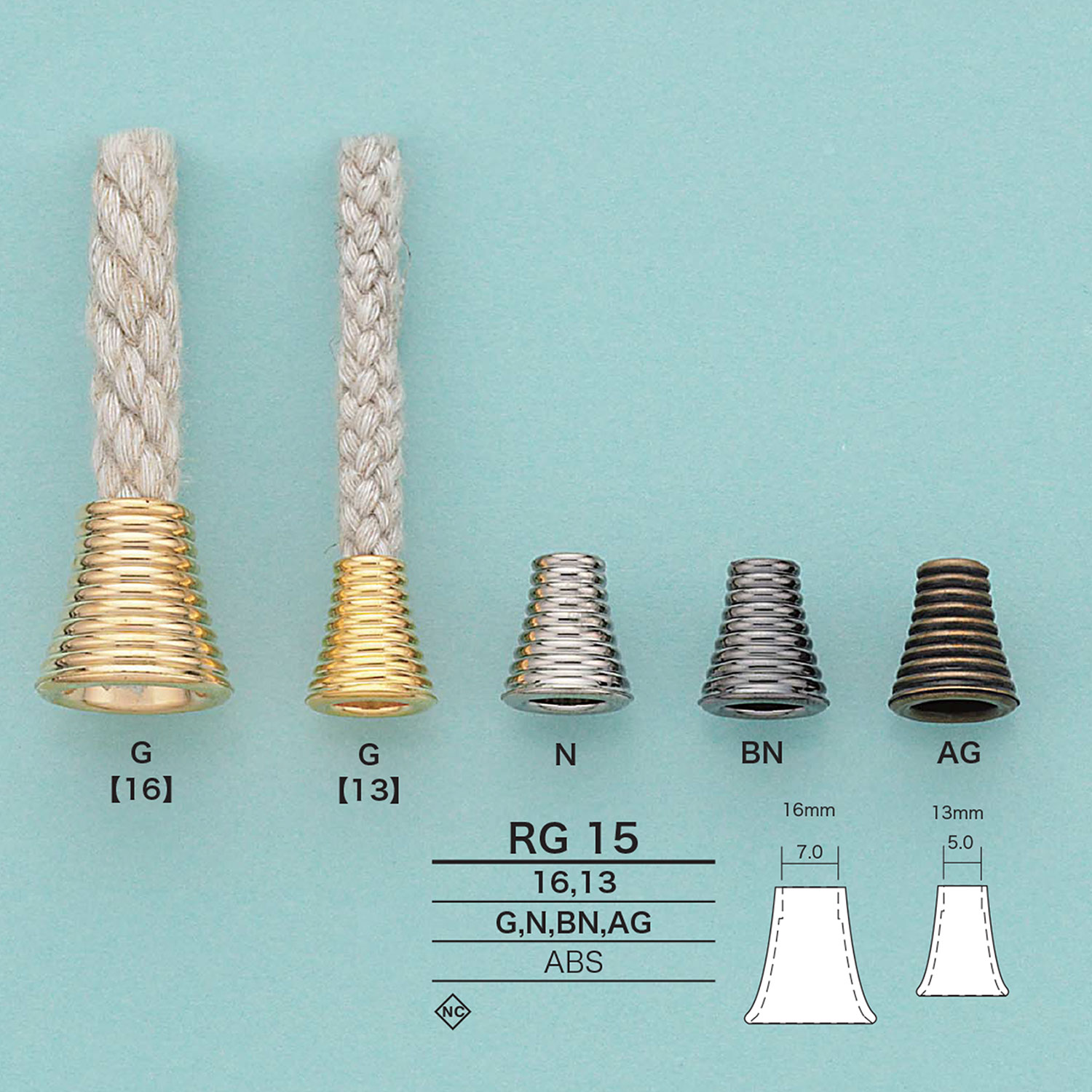 RG15 Spreading Cord End(Plating)[Buckles And Ring] IRIS