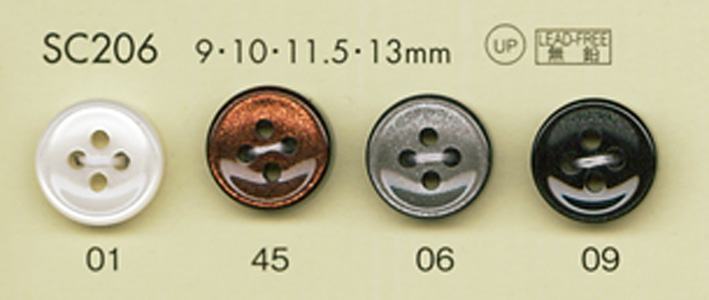 SC206 DAIYA BUTTONS Impact Resistant HYPER DURABLE "" Series Shell-like Polyester Button "" DAIYA BUTTON