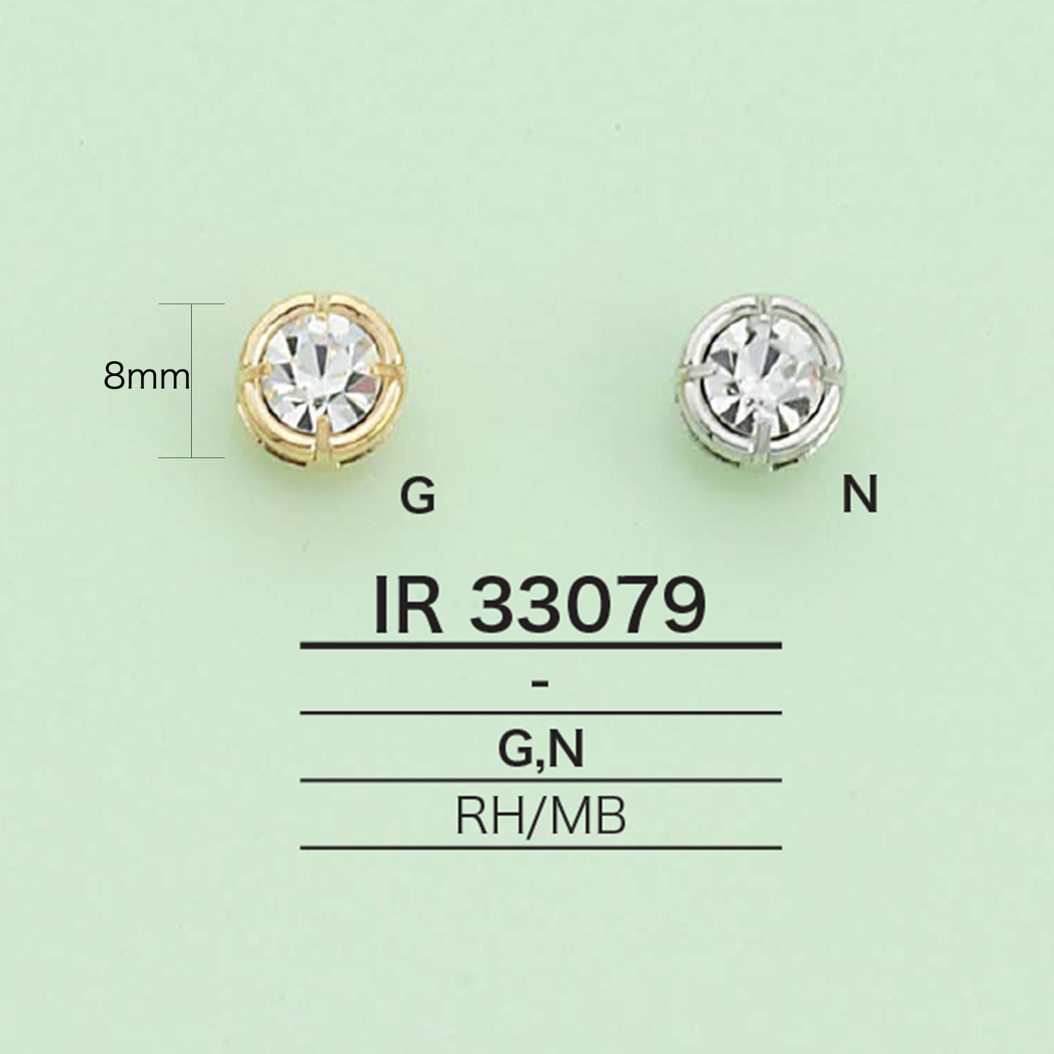 IR33079 Charm With Rhinestone (Round)[Miscellaneous Goods And Others] IRIS