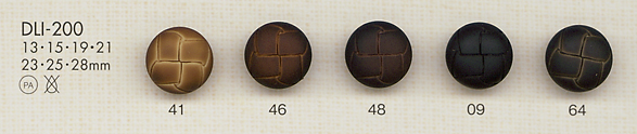 DLI-200 Genuine Leather-like Plastic Nylon Buttons DAIYA BUTTON