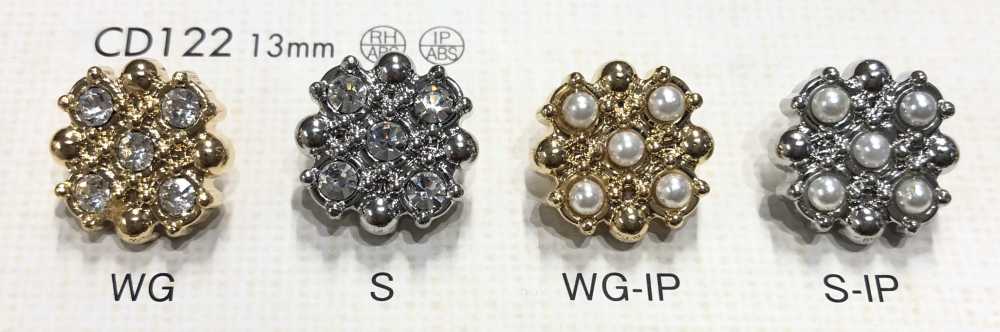 CD122 Rhinestone Bijou Button DAIYA BUTTON(DAIYA BUTTON)