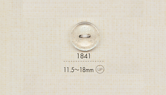 1841 DAIYA BUTTONS Double Hole Polyester Clear Lame Button DAIYA BUTTON(DAIYA BUTTON)