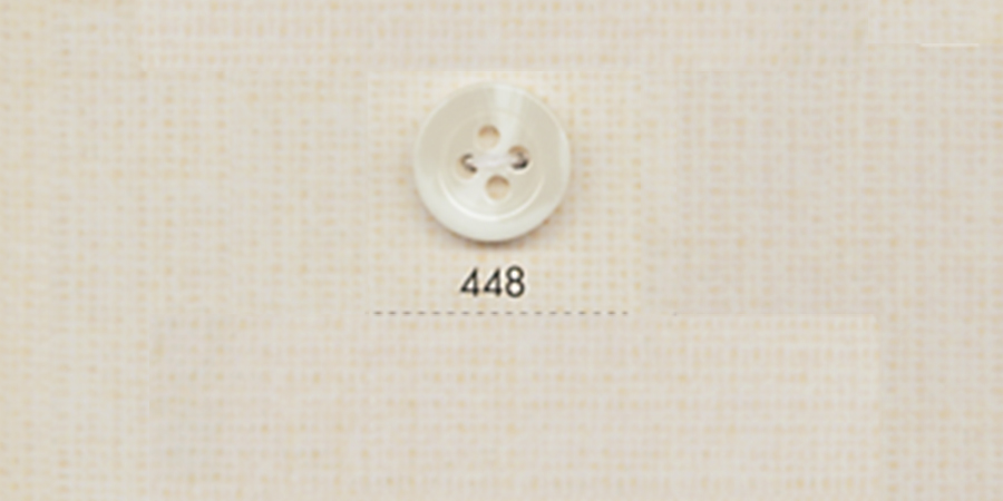 448 DAIYA BUTTONS 4-hole Buffalo-like Polyester Button (White) DAIYA BUTTON