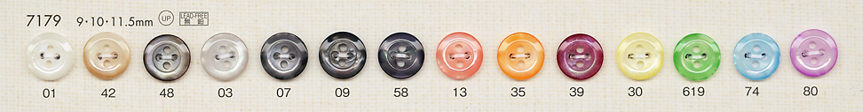 7179 Candy Color Colorful Polyester Buttons For Shirts And Blouses DAIYA BUTTON(DAIYA BUTTON)