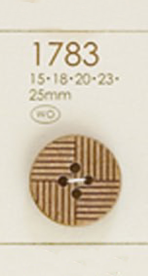 1783 Natural Material Geometry 4 Holes Wood Button DAIYA BUTTON(DAIYA BUTTON)