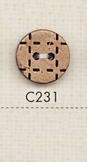 C231 Natural Material 2 Holes Stitch Style Wood Button DAIYA BUTTON(DAIYA BUTTON)