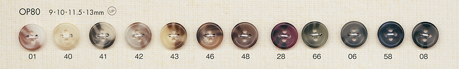 OP80 Colorful Buffalo-like 4-hole Polyester Button DAIYA BUTTON