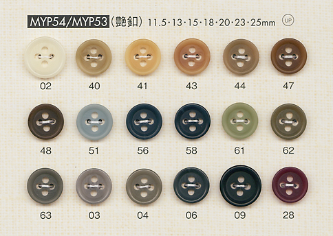 MYP54 Simple Matte 4-hole Polyester Button DAIYA BUTTON