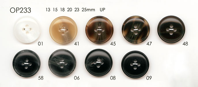 OP233 Buffalo-like 4-hole Polyester Button DAIYA BUTTON