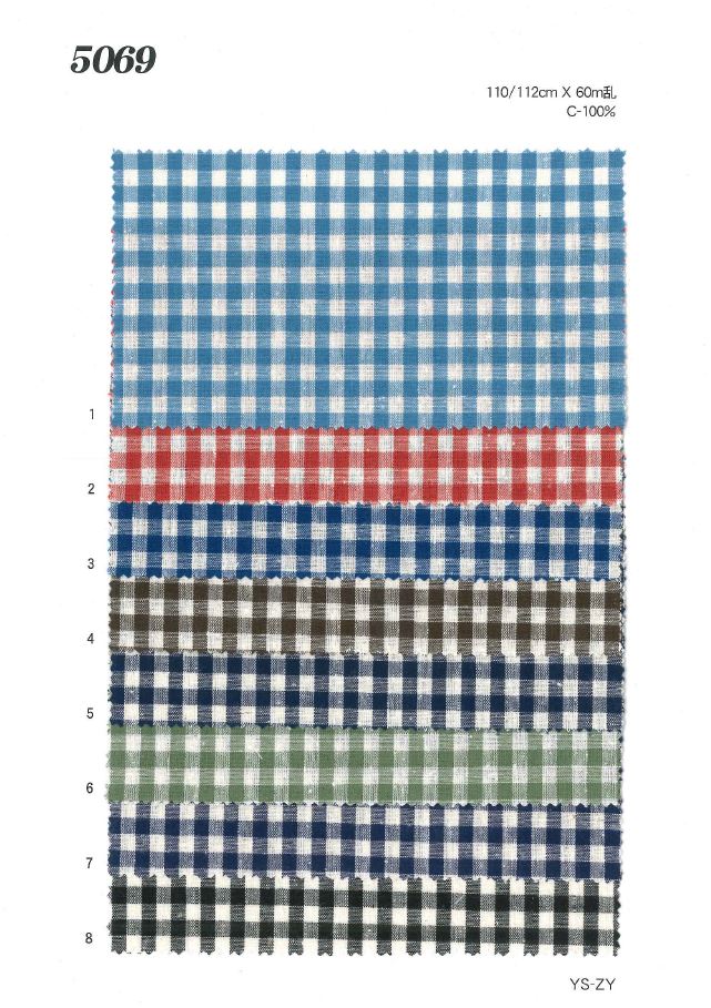 MU5069 Gingham Check With Nep[Textile / Fabric] Ueyama Textile