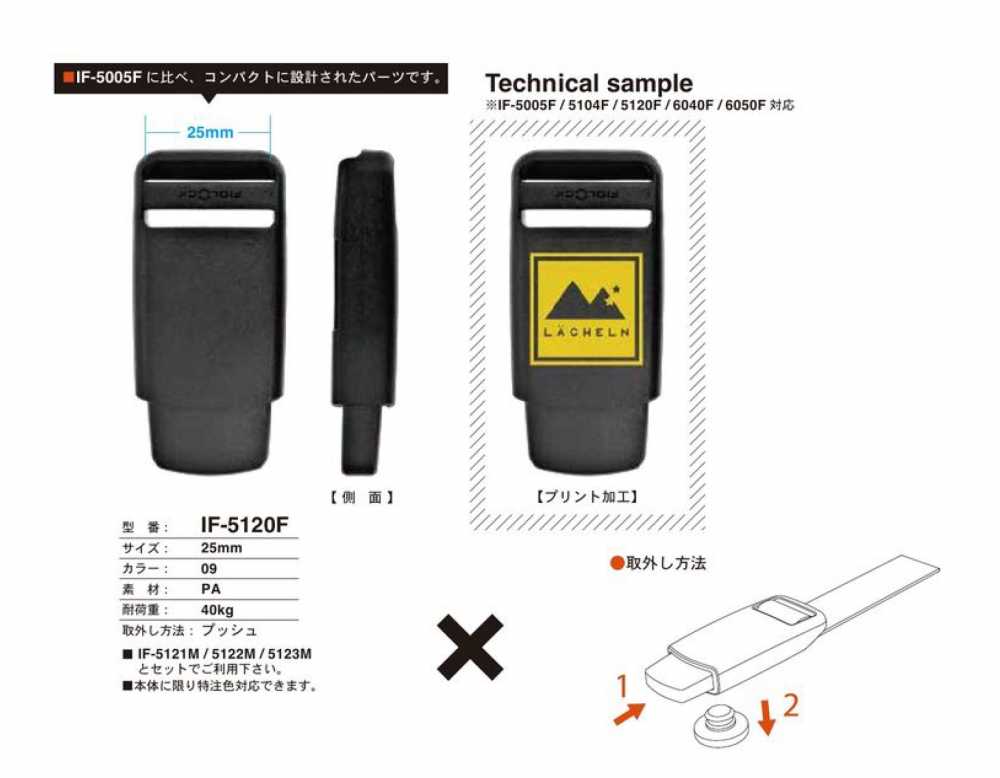 IF-5120F 25MM PUSH Snap Button FIDLOCK