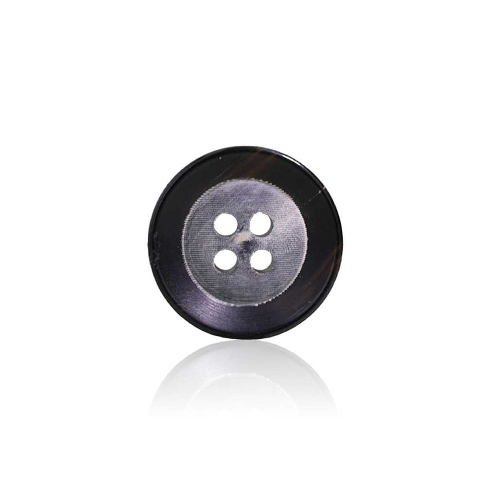 HB470 Real Buffalo Horn Horn, 4-hole Button IRIS