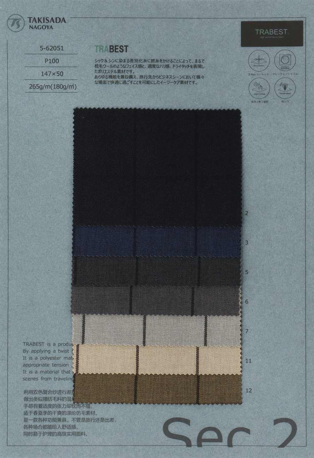 5-62051 TRABEST Dry Touch Twill Window Pen[Textile / Fabric] Takisada