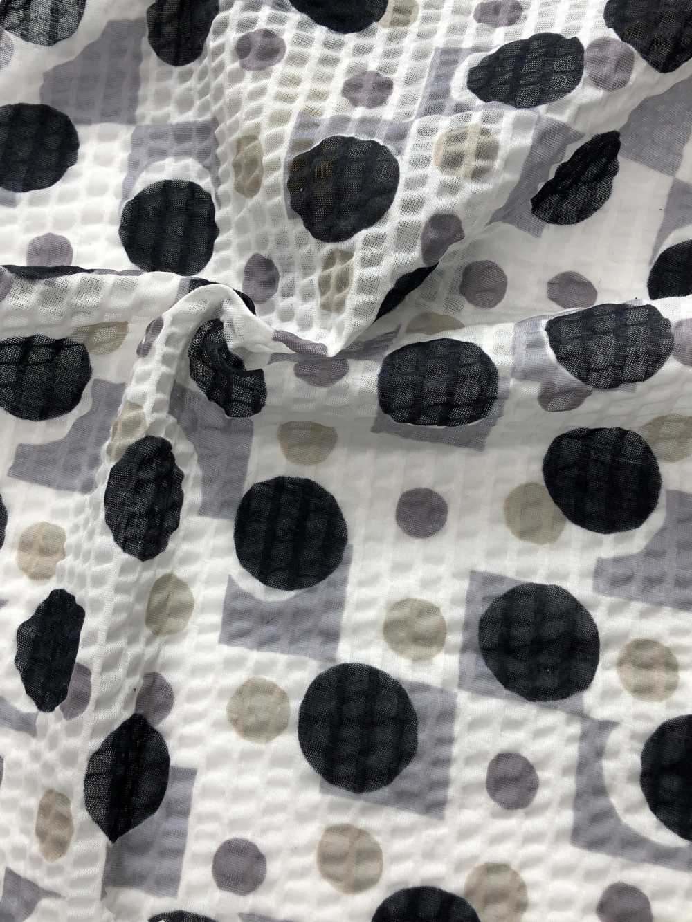 911102 60/1 Cotton Jersey Ripple Processing Luna[Textile / Fabric] Gloves