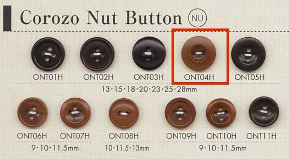 ONT04H 2 Hole Nut Button DAIYA BUTTON