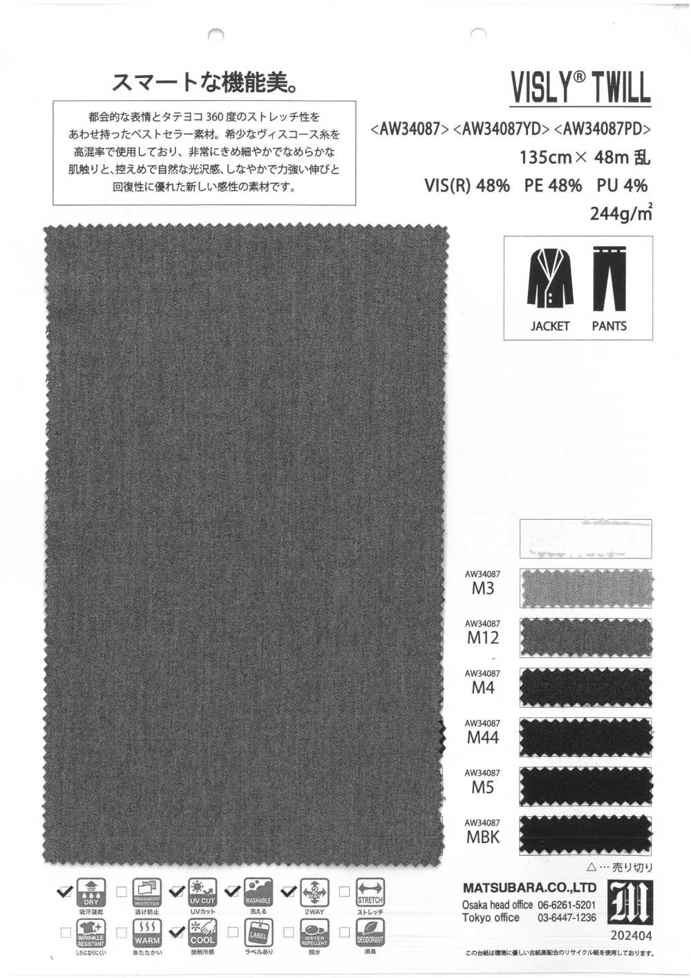 AW34087 Bisley Twill[Textile / Fabric] Matsubara